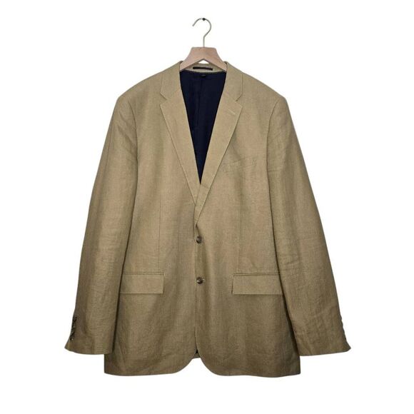 J. Crew Men's Blazer Size 44L Ludlow Baird McNutt Irish Linen Unstructured - Picture 2 of 6